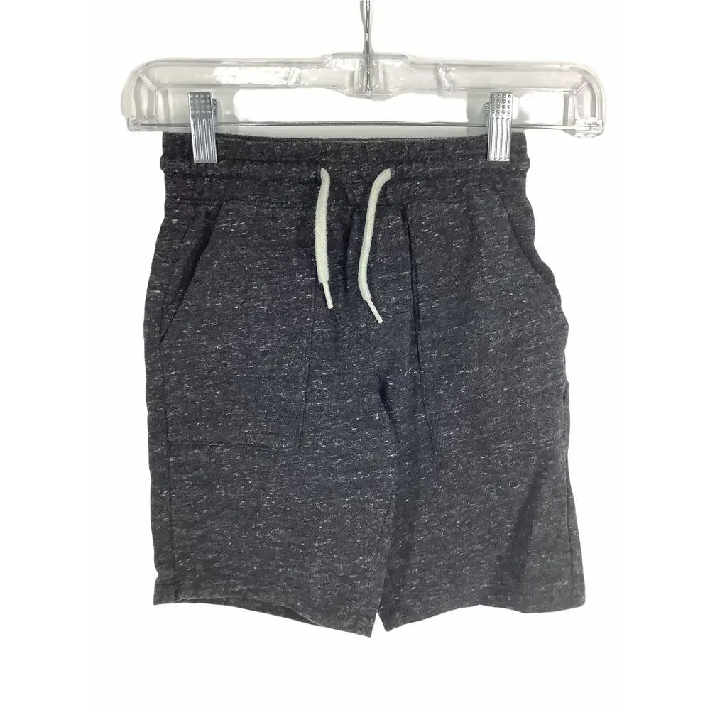 Wonder Nation Boys Static Charcoal Gray Sweat Shorts Kids Youth Size Small 6-7